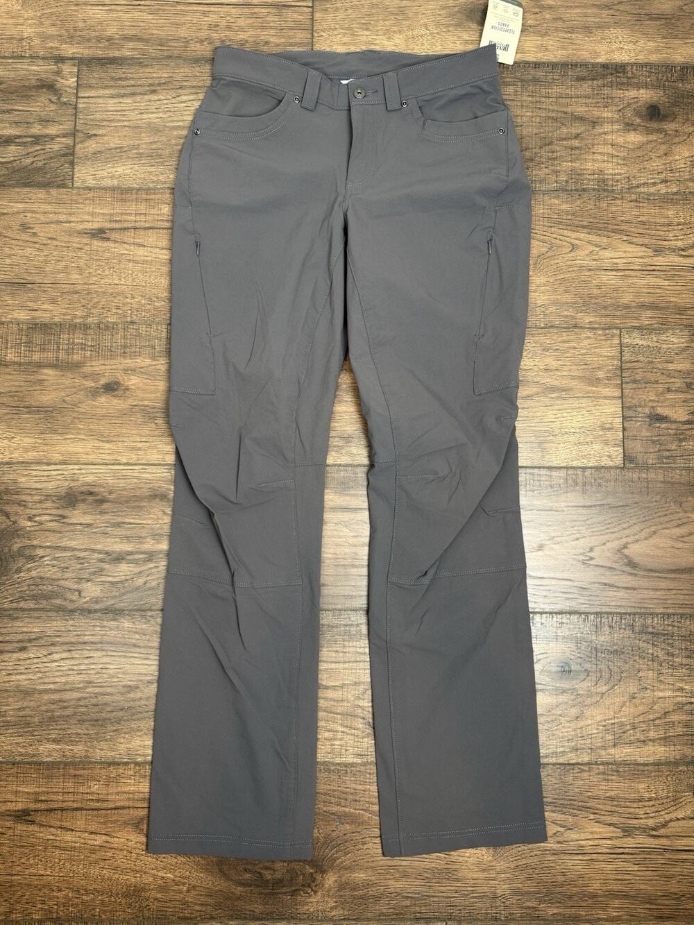 Duluth Trading Women's Flexpedition Bootcut Pants 95704 Gray Cargo 8x33 NWT